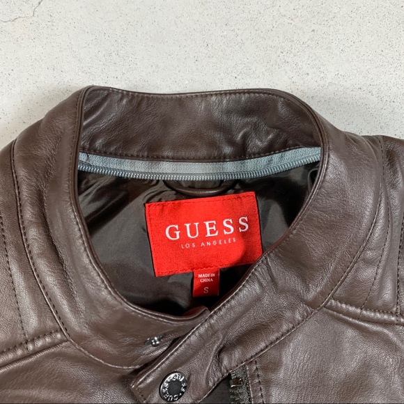 GUESS FAUX LEATHER JACKET (NEW) - Picture 4 of 4